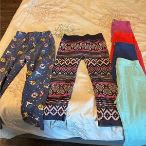 Colorful Kids Leggings Set 6 pack GUC